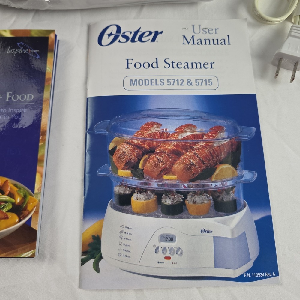 Oster Food Steamer Model 5715 2 Tier Digital New Without Box - Picture 2 of 9